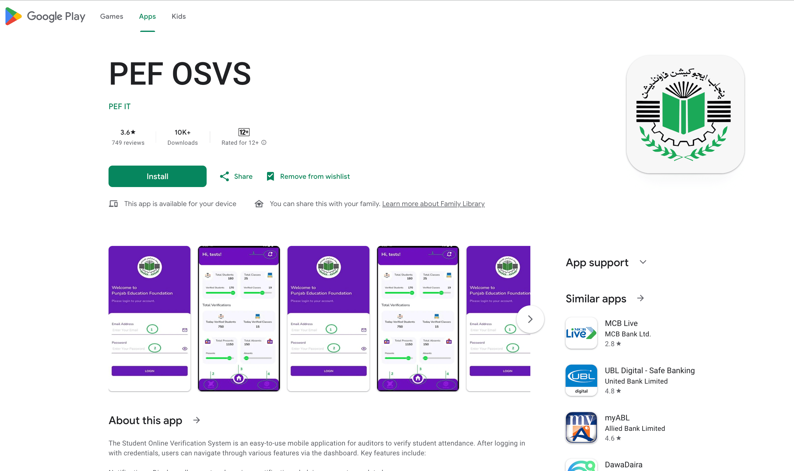PEF App